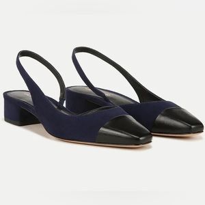 VERONICA BEARD, CECILE SUEDE CAP-TOE SLINGBACK, SIZE 9